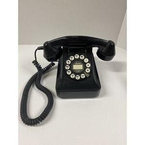 50's Style Classic Black Touch Tone Desk Phone from Polyconcept